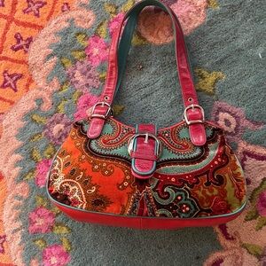 Vibrant Multicolor Paisley Shoulder Bag